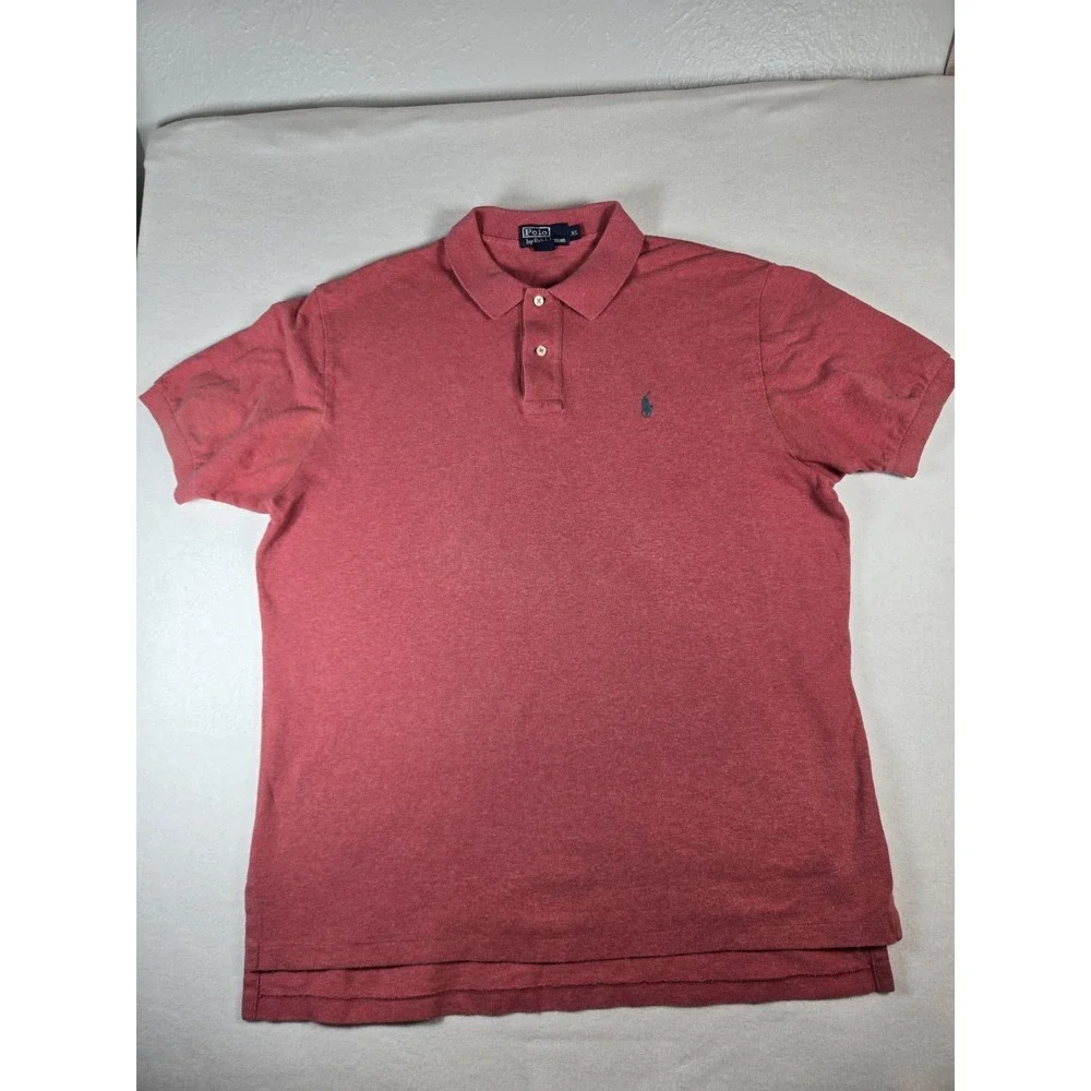 Polo Ralph Lauren Men's Classic Fit Short Sleeve Polo Shirt Red Size XL Emb Pony
